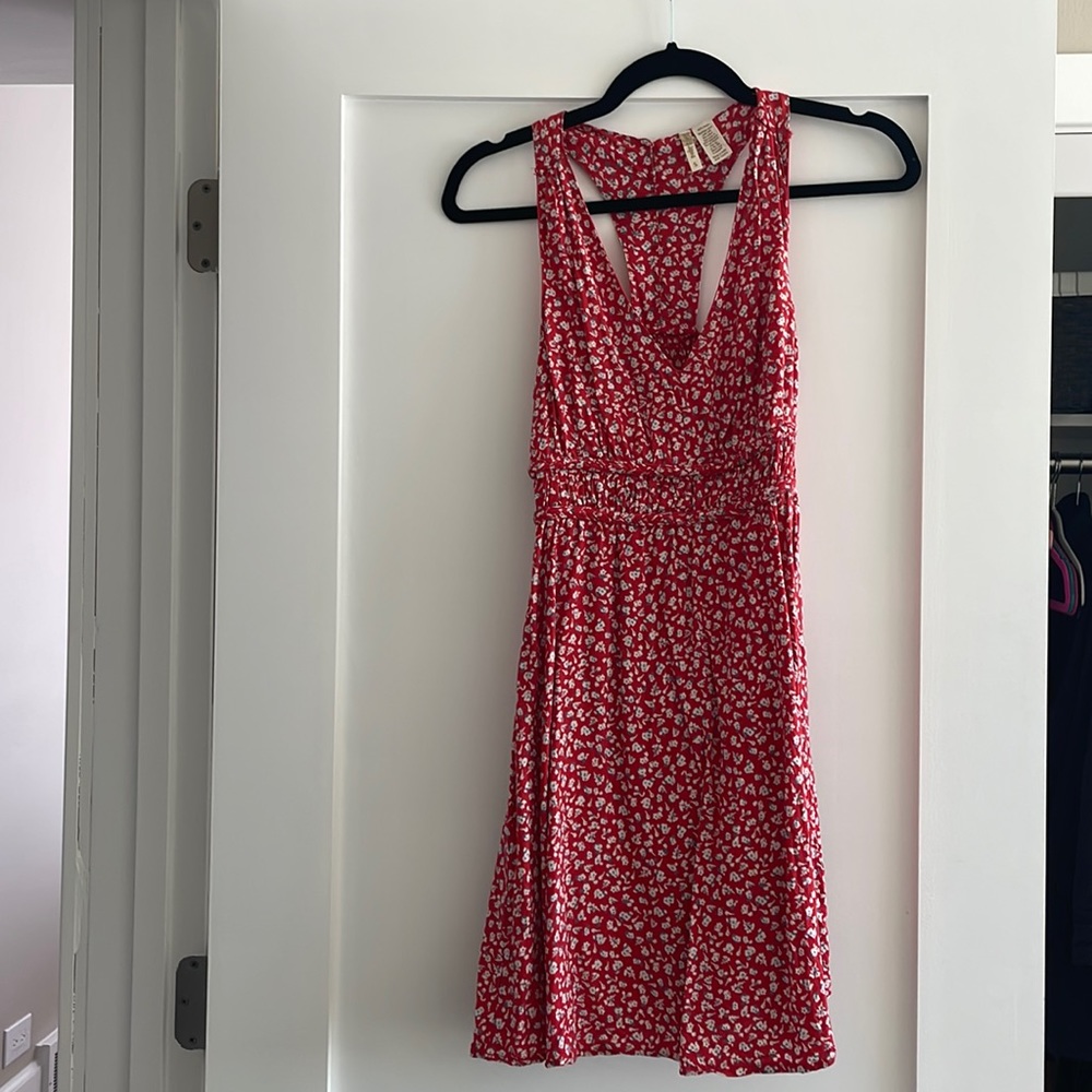 Red flower dress